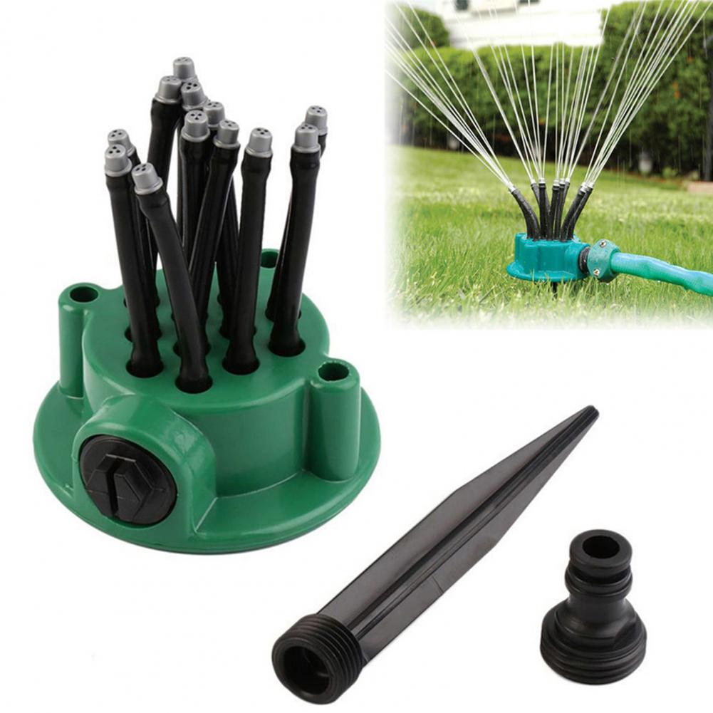 360 Degree Irrigation Garden Sprinkler - Adjustable 12-in-1 System