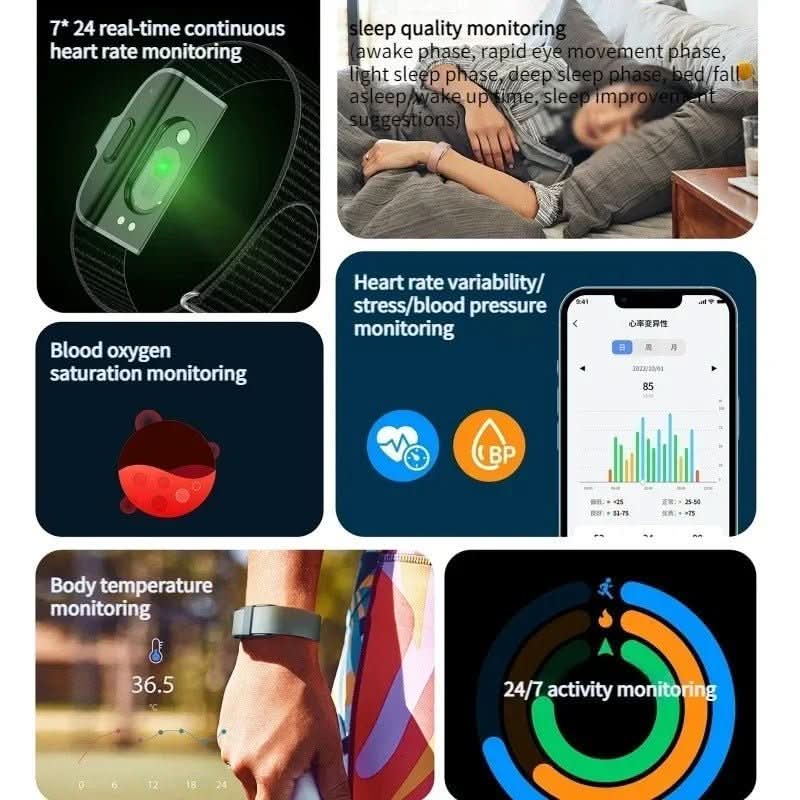 IP68 Waterproof Fitness Tracker with Heart Rate Monitor
