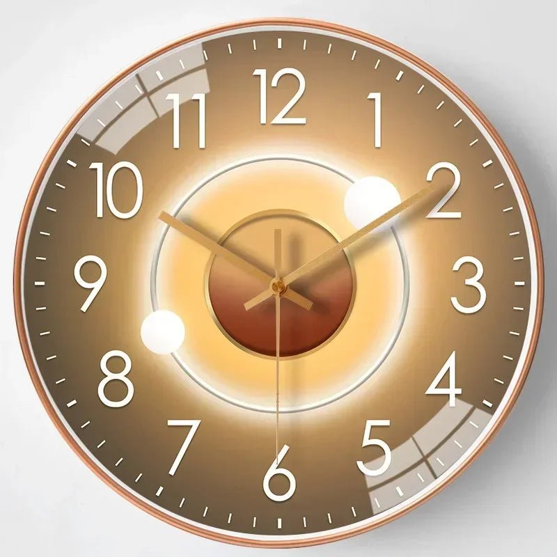Silent Quartz Mechanism Wall Clock with LED Light