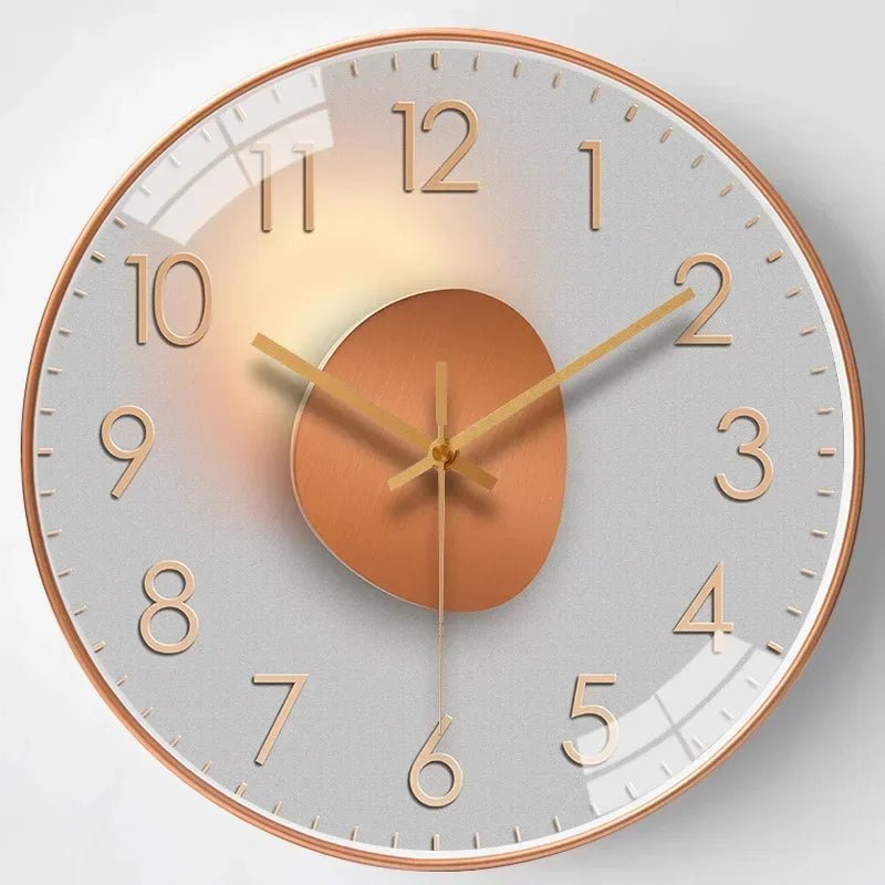 Silent Quartz Mechanism Wall Clock with LED Light