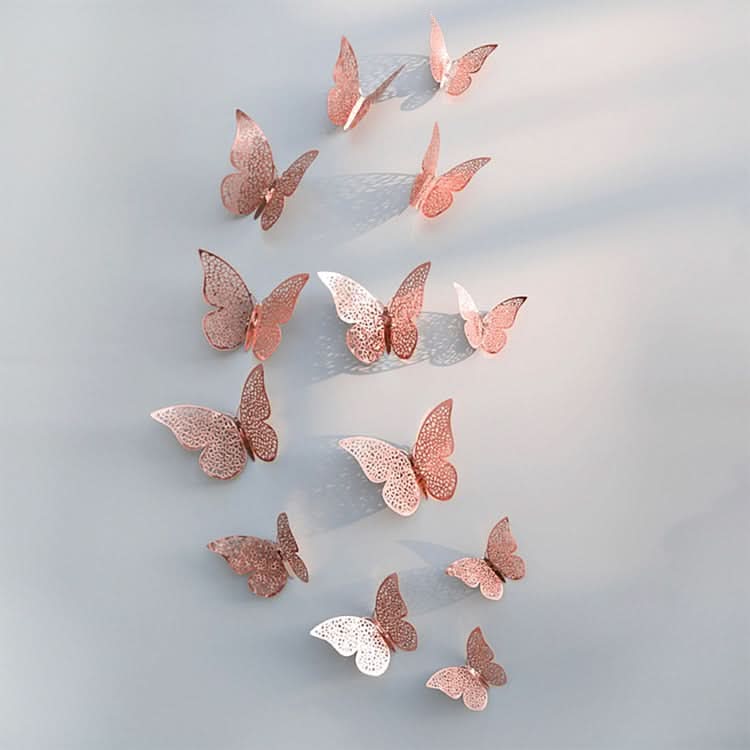 Metallic 3D Butterfly Decals – Removable Wall Stickers for Bedroom, Nursery & Wedding Decor