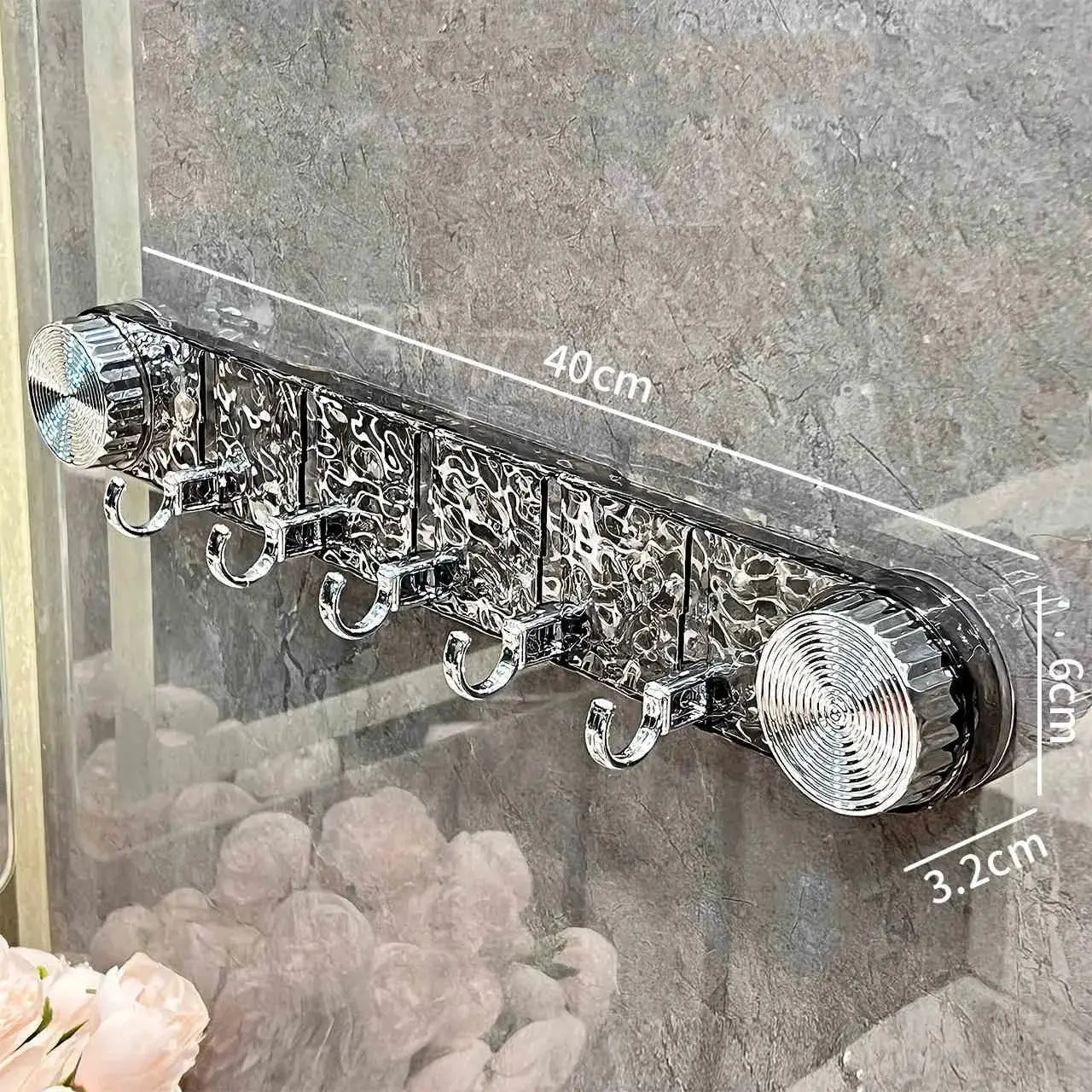 Suction Cup Hook Rack | No Drill Required, Versatile and Stylish