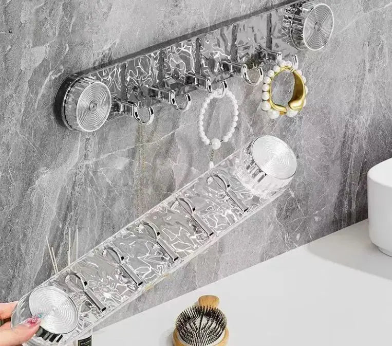 Suction Cup Hook Rack | No Drill Required, Versatile and Stylish