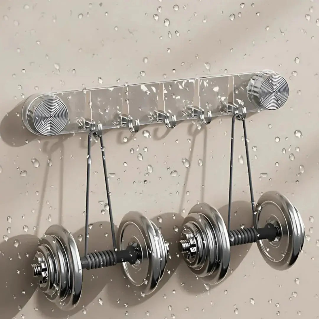 Suction Cup Hook Rack | No Drill Required, Versatile and Stylish