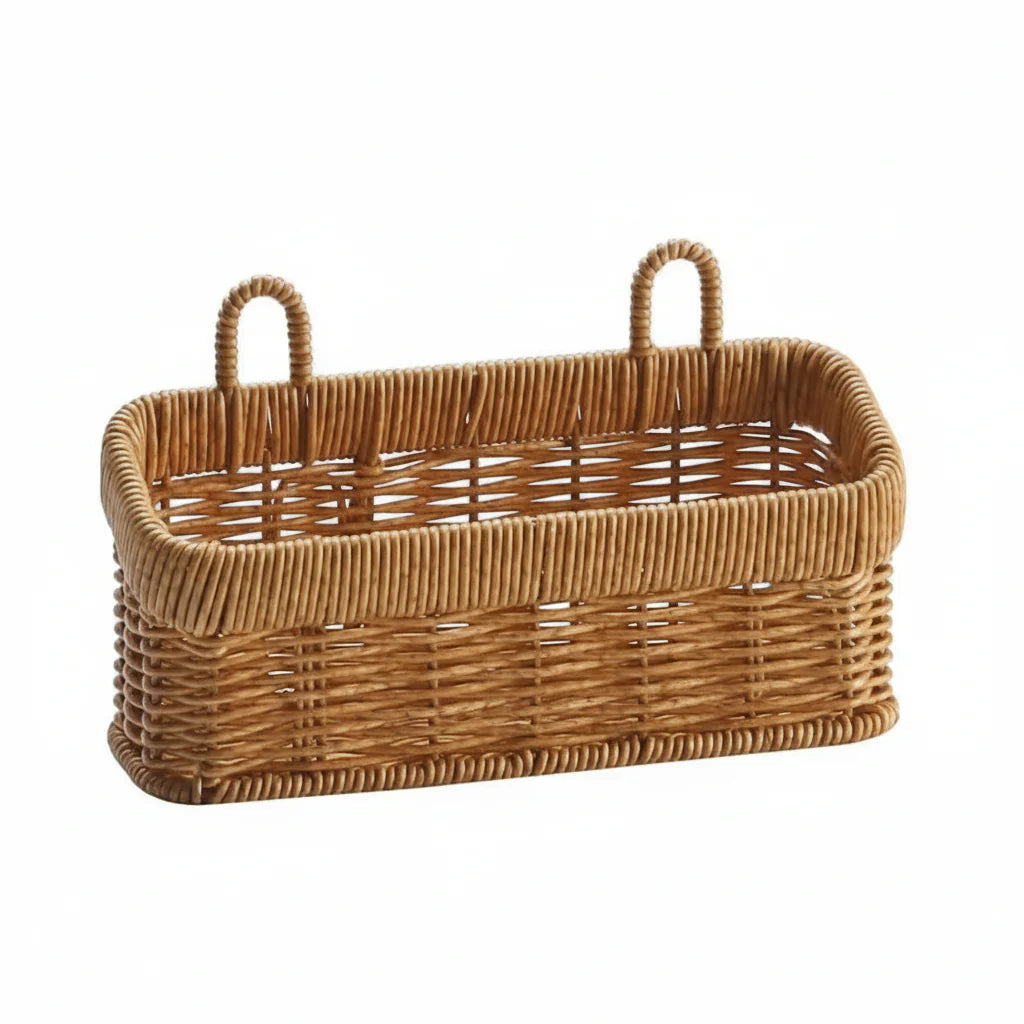 Handcrafted Woven Wall Basket for Decorative Storage