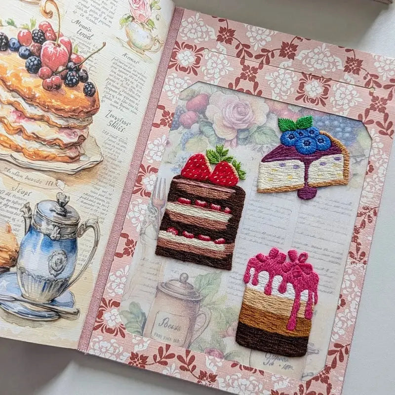 Cookbook with Water-Resistant Embroidered Cover – Sturdy Design