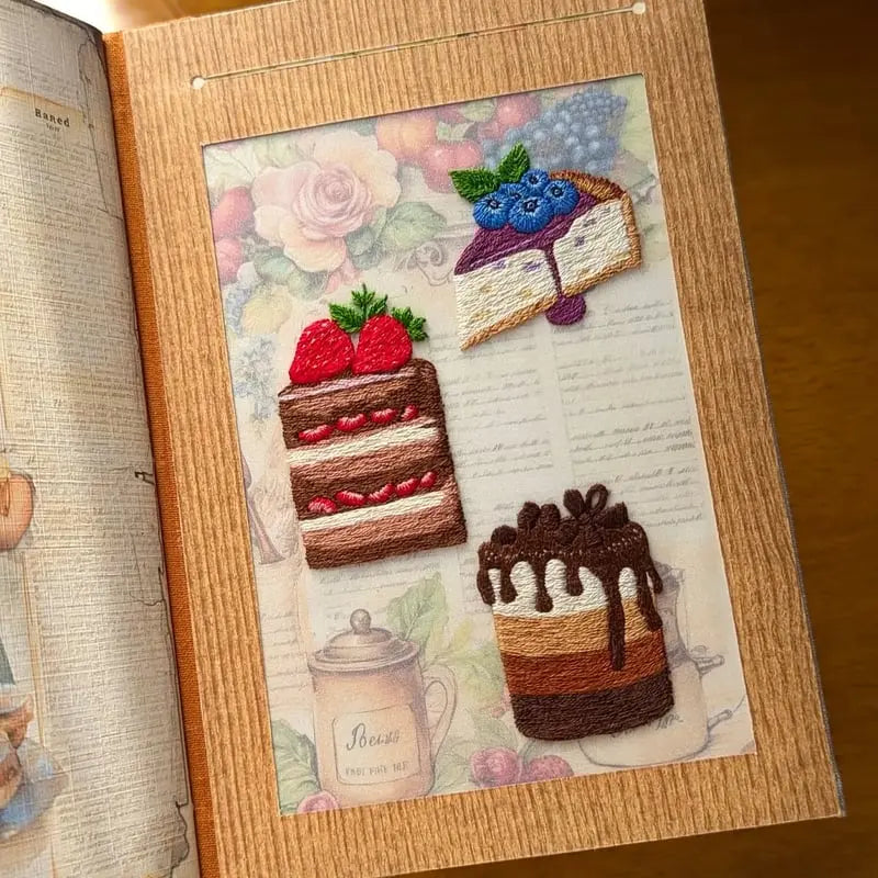 Cookbook with Water-Resistant Embroidered Cover – Sturdy Design