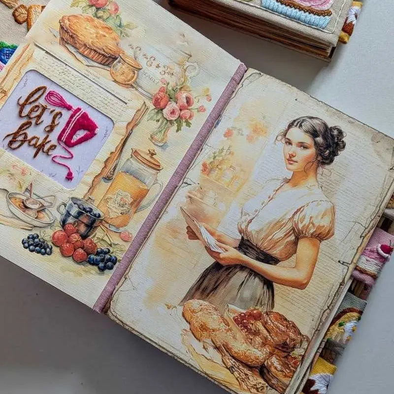 Cookbook with Water-Resistant Embroidered Cover – Sturdy Design