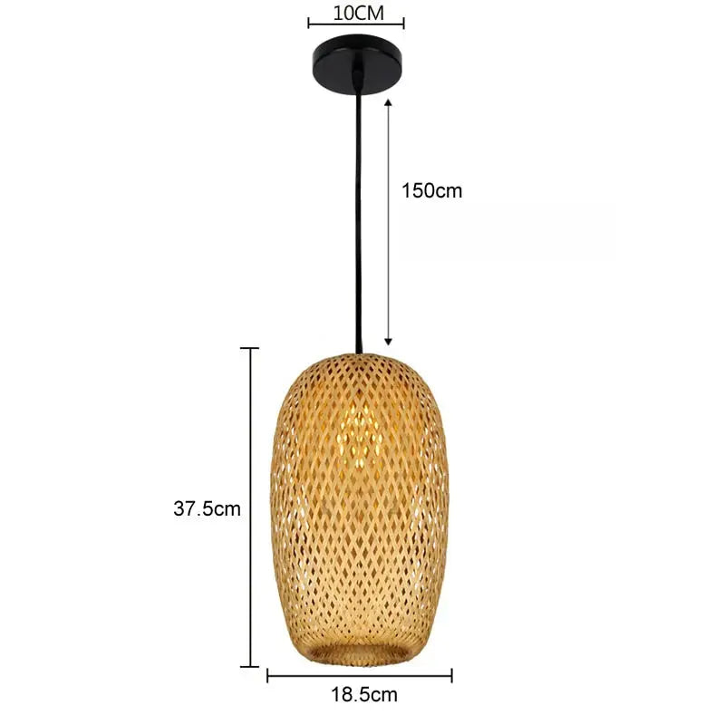 Bamboo Pendant Light – Handcrafted, Warm Light Design, 6 Styles