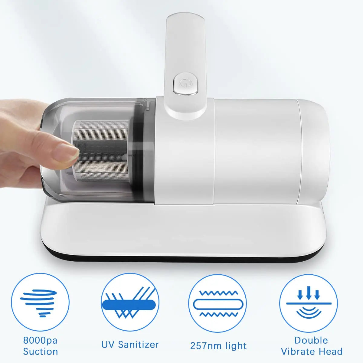 Fabrics Handheld Vacuum – Eliminates Dust Mites from Bed and Sofa