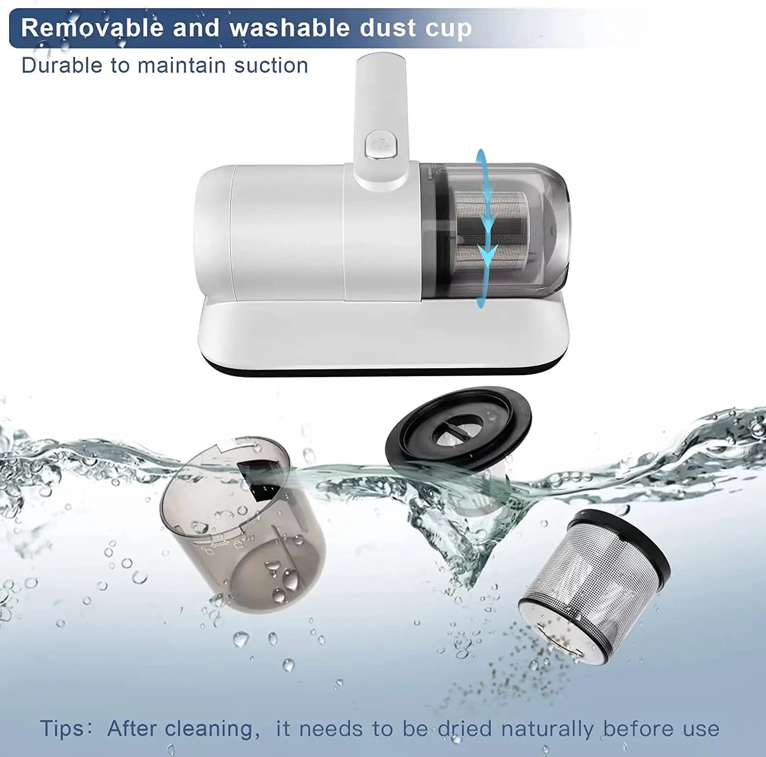 Fabrics Handheld Vacuum – Eliminates Dust Mites from Bed and Sofa