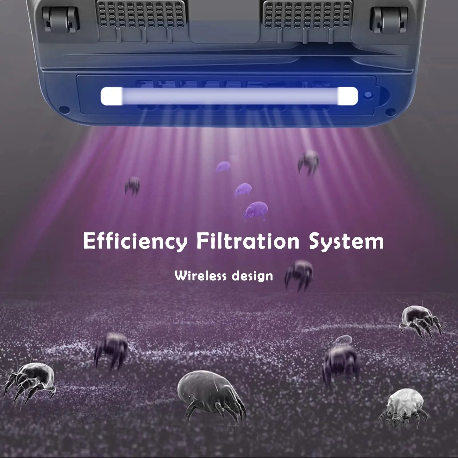 Fabrics Handheld Vacuum – Eliminates Dust Mites from Bed and Sofa