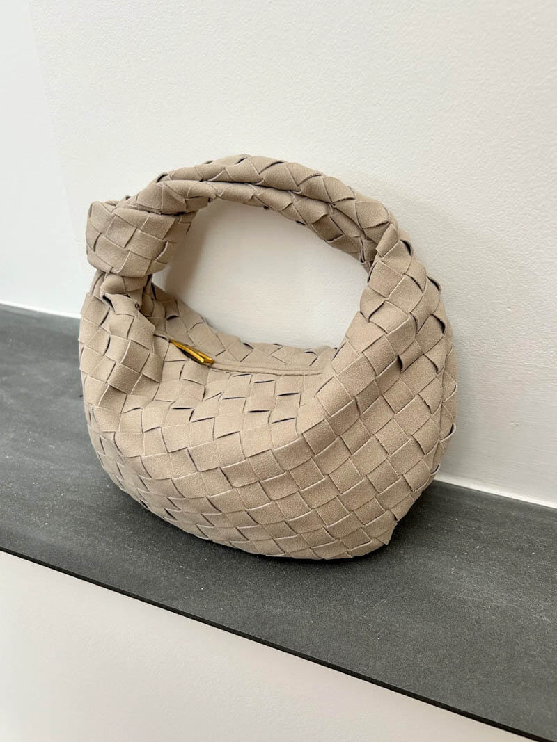 Vegan Suede-Style Handbag with Knot Design