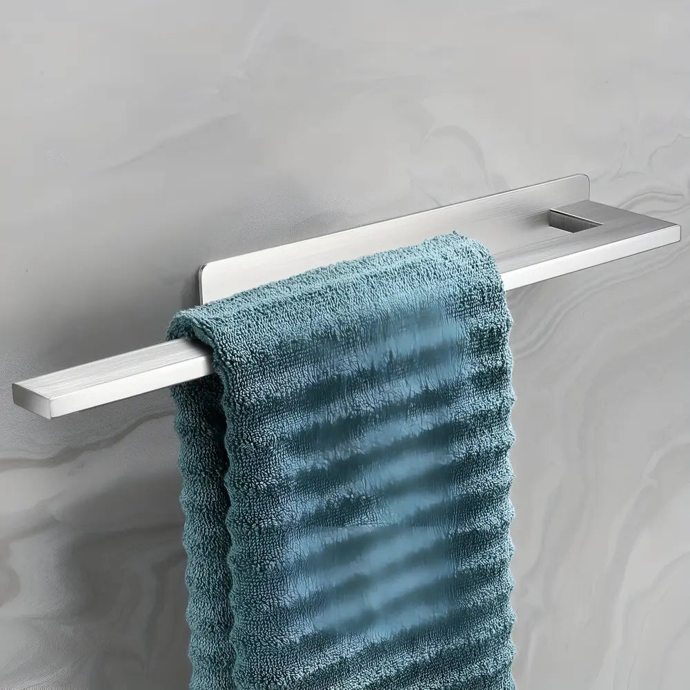 Wall-Mounted Towel Rack in Stainless Steel – No Drilling Required