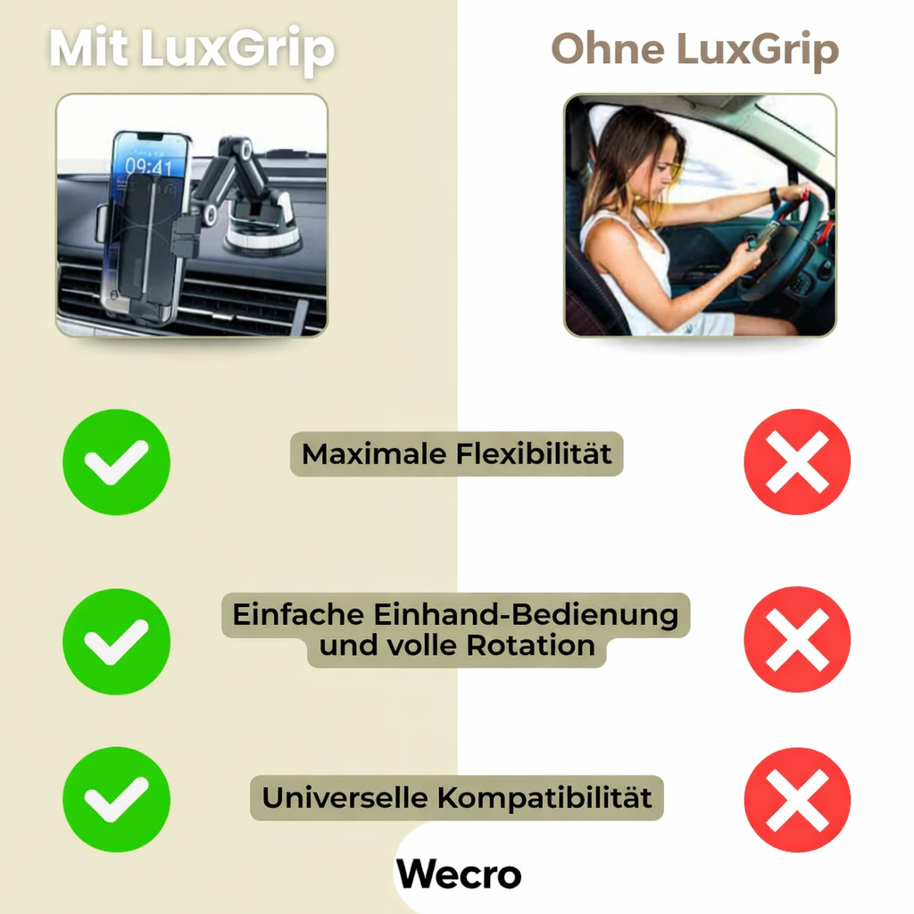 Phone Mount with Suction Cup & 360° Rotation