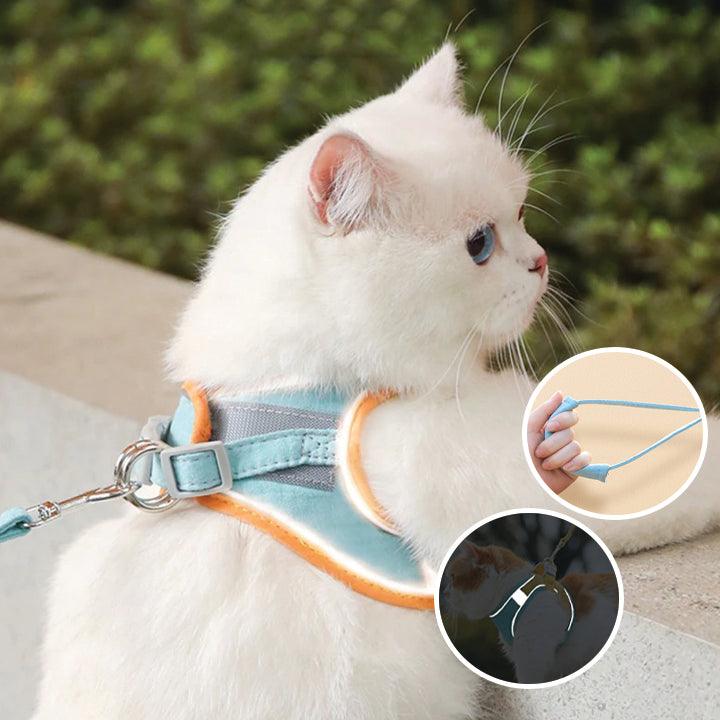 Reflective Safety Stripes Cat Harness and Leash – Comfortable Design