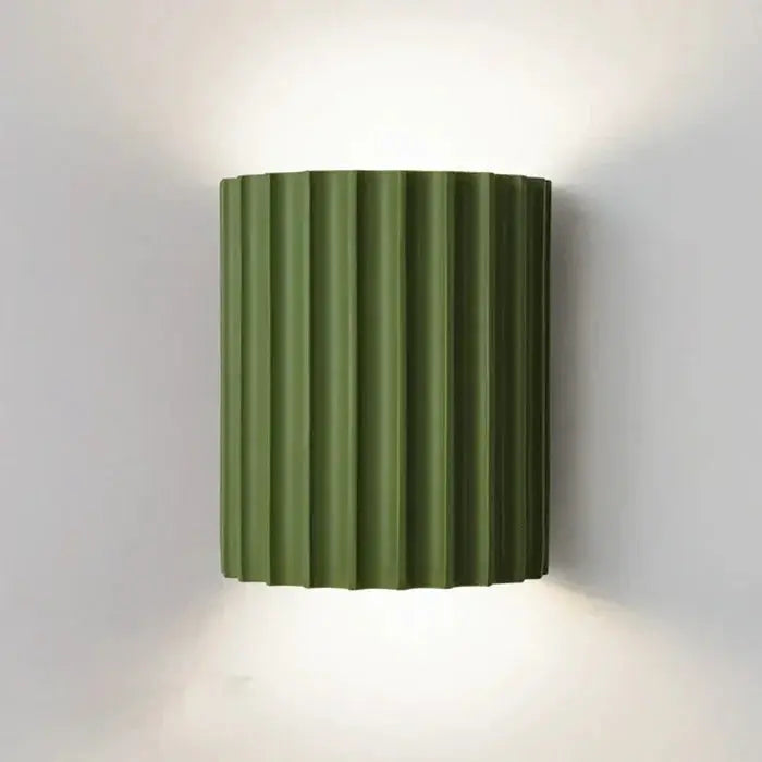 Modern Ribbed Shade Resin Wall Lamp – Contemporary Home Decor