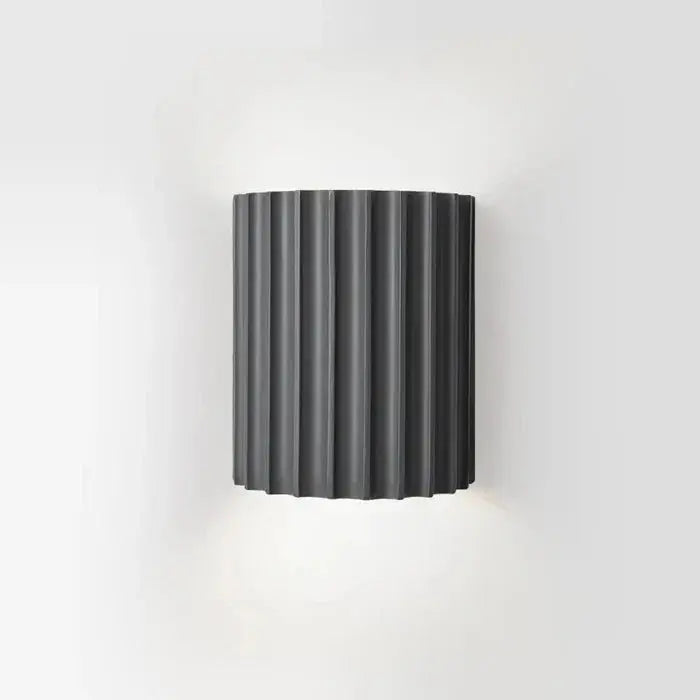 Modern Ribbed Shade Resin Wall Lamp – Contemporary Home Decor