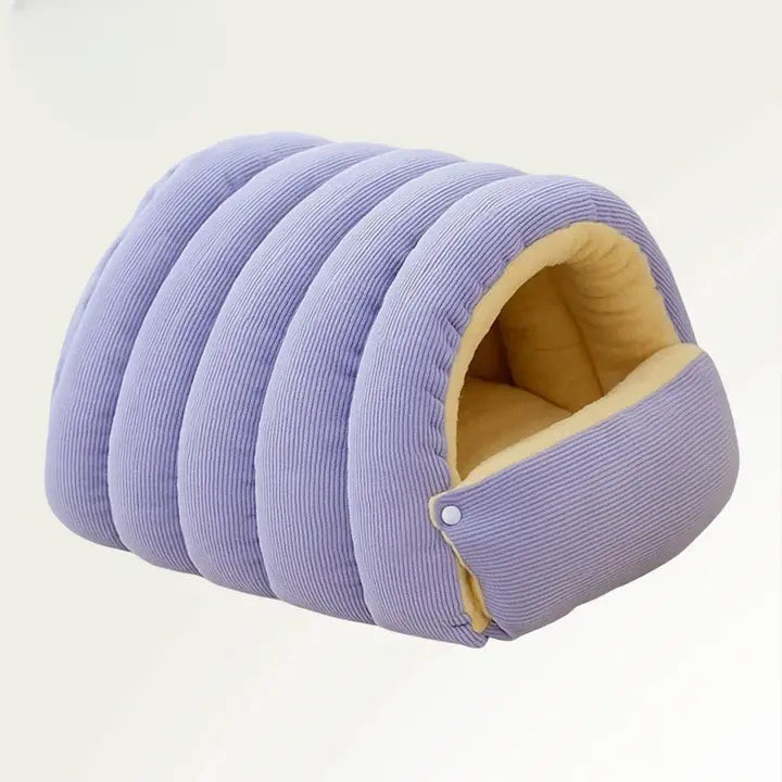 Cuddle Cave for Cats and Dogs – Soft Plush Lined Pet Bed