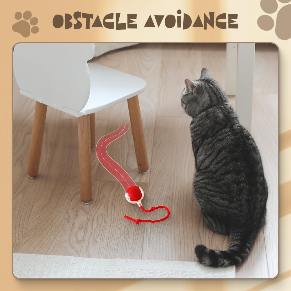 Touch-Activated Rolling Toy for Dogs and Cats - Chew-Proof Design