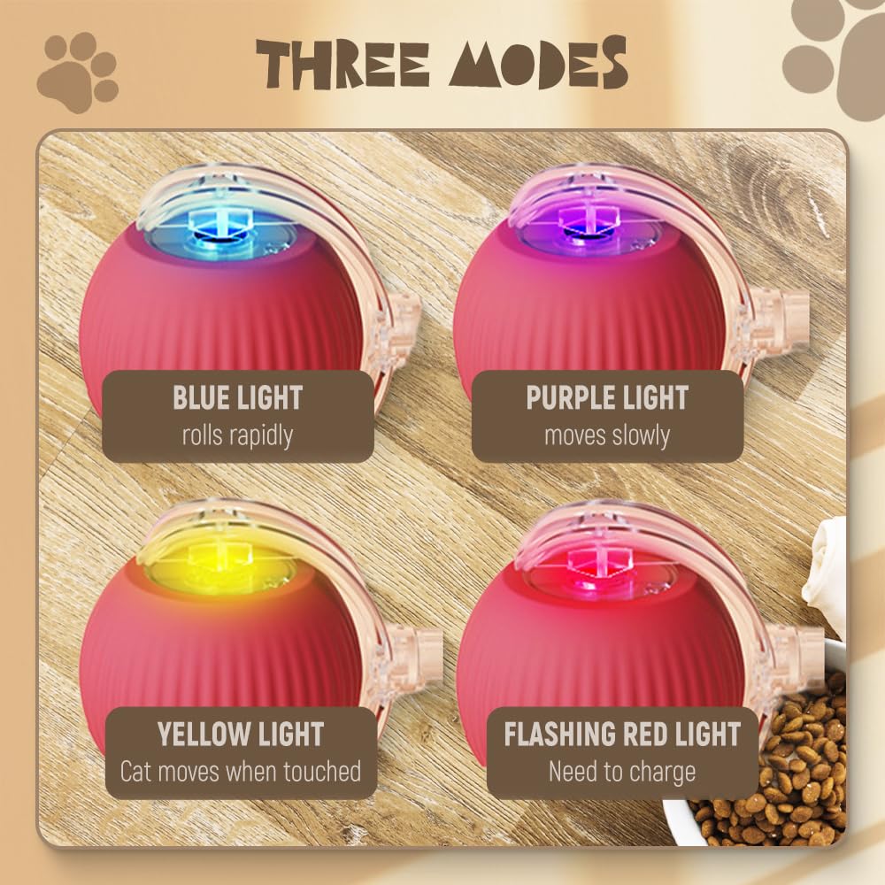 Touch-Activated Rolling Toy for Dogs and Cats - Chew-Proof Design