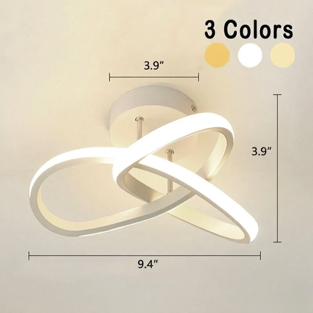 Contemporary Metal Ceiling Light with Adjustable LED Design
