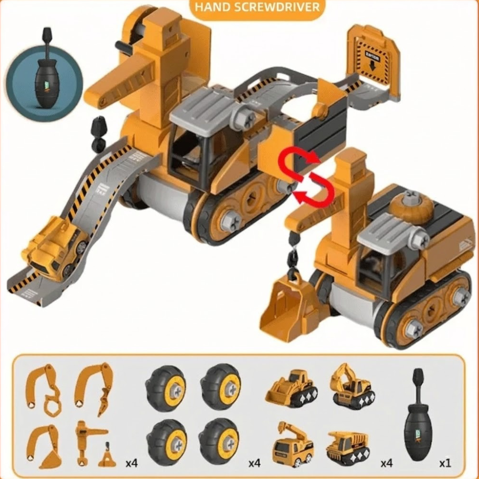 Educational Building Set for Kids - Excavator Construction Toy