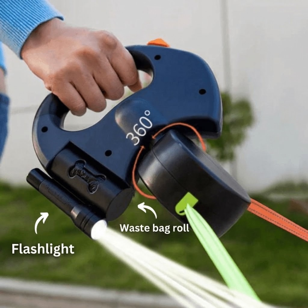 360-Degree Rotating Double Leash for Two Dogs