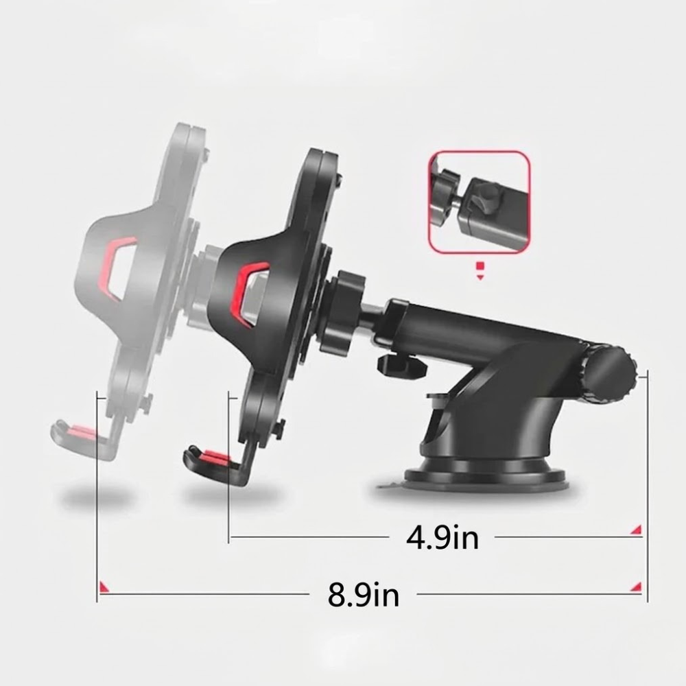 Car Phone Mount with Strong Suction Cup for Universal Fit