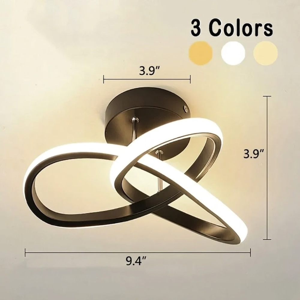 Contemporary Metal Ceiling Light with Adjustable LED Design
