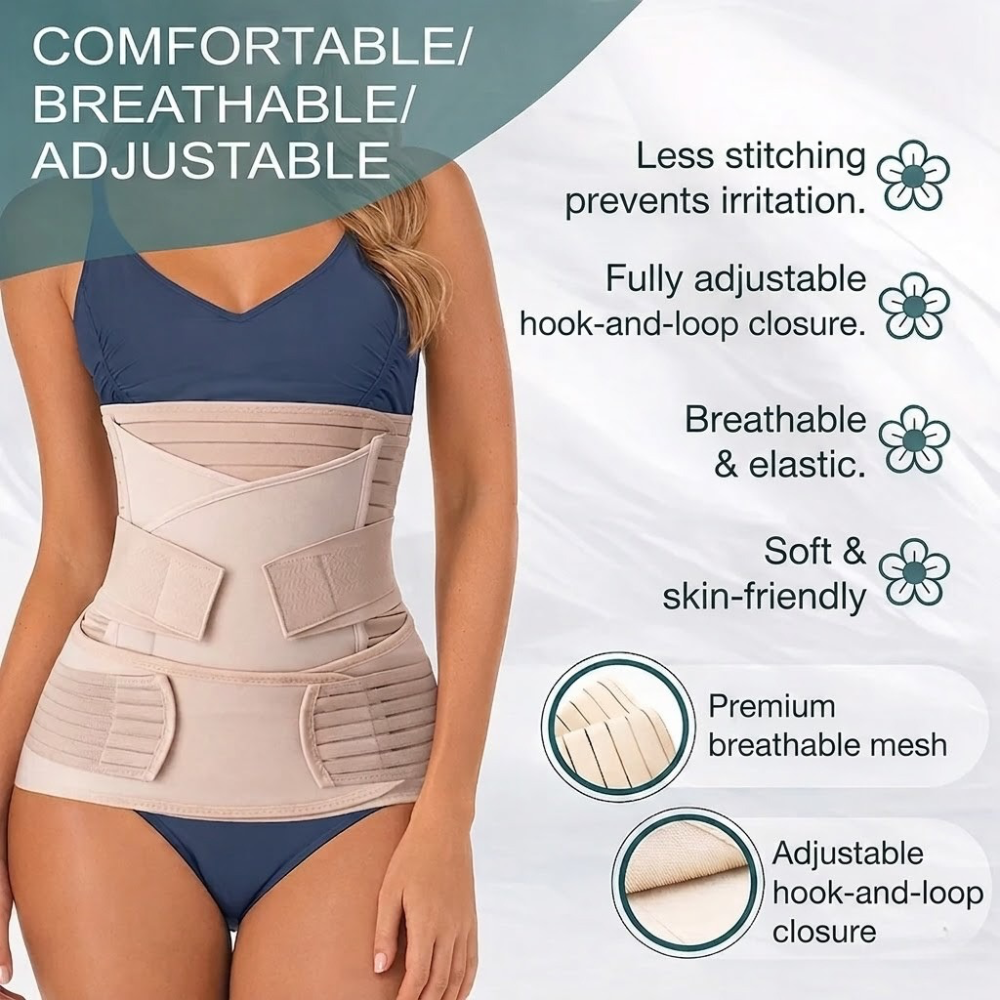 Adjustable 3-in-1 Support Band with Breathable Cotton Blend Material