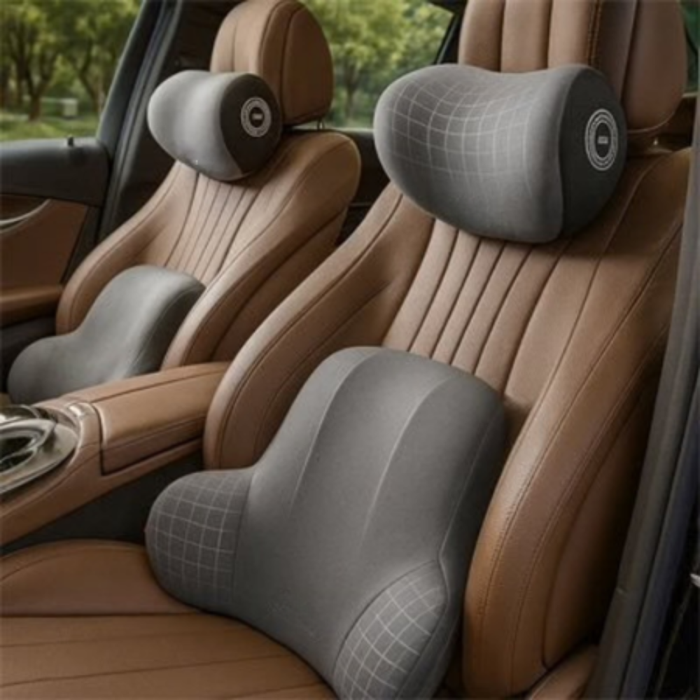 Memory Foam Back Support Cushion for Car Lumbar Comfort