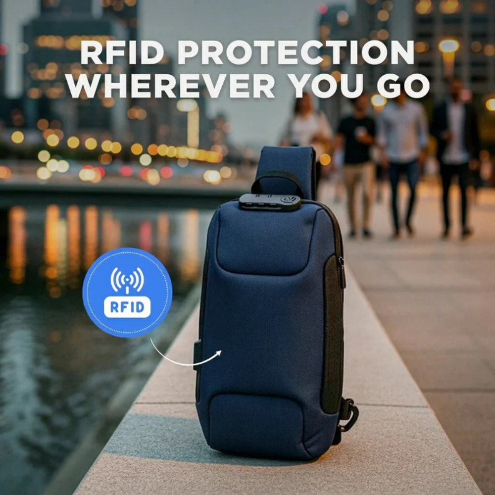 Travel Crossbody Bag featuring USB Charging and Zip Compartments