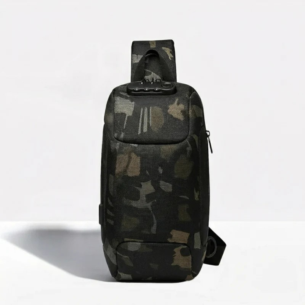 Travel Crossbody Bag featuring USB Charging and Zip Compartments