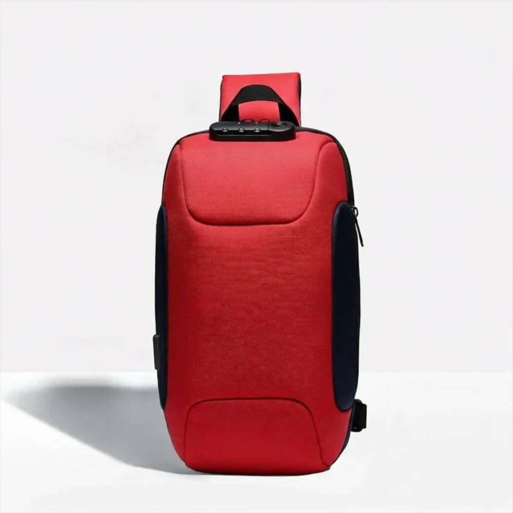Travel Crossbody Bag featuring USB Charging and Zip Compartments