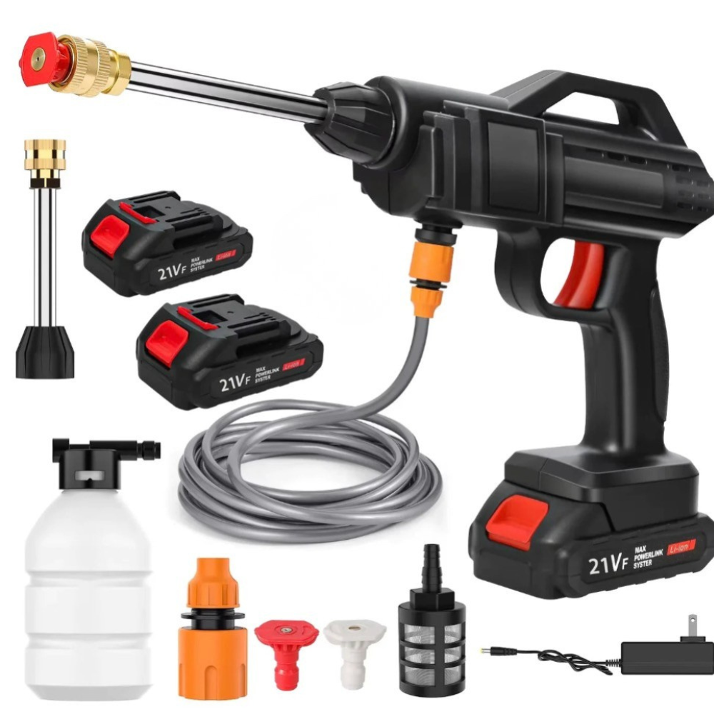 Portable Pressure Washer with Lithium Battery and Adjustable Nozzle