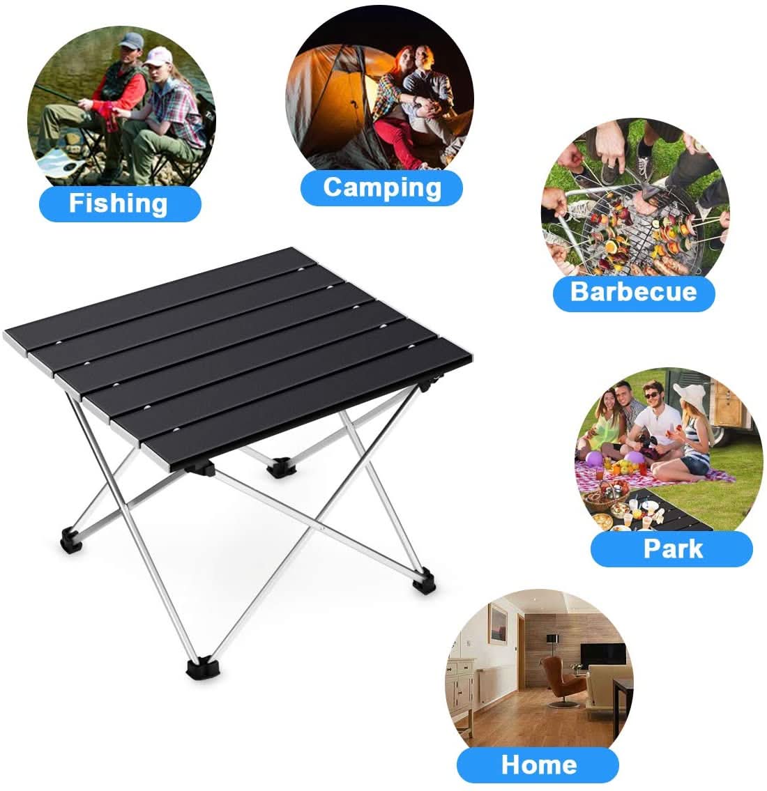 Portable Camping Table for Outdoor Gatherings and Garden Use