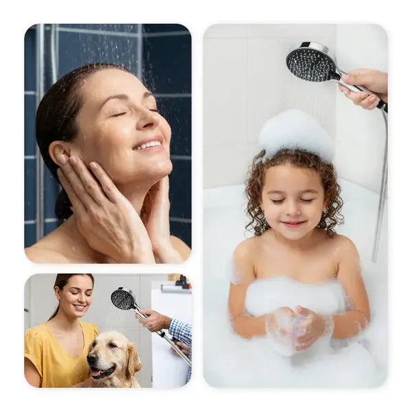 Handheld Showerhead with 7 Spray Modes – High Pressure