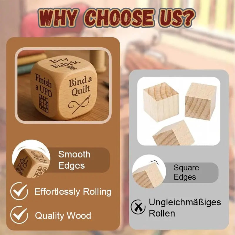 Decision-Making Cube in Wood – Fun Choice Selector