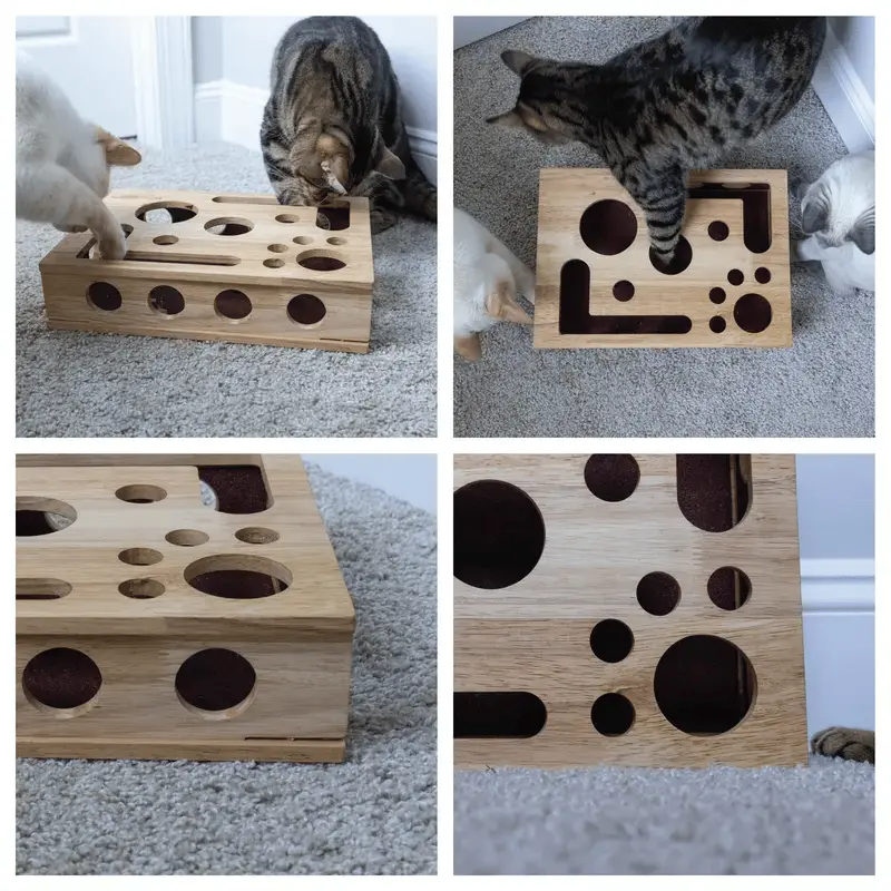 Interactive Cat Puzzle Toy – Treats and Natural Claw Care