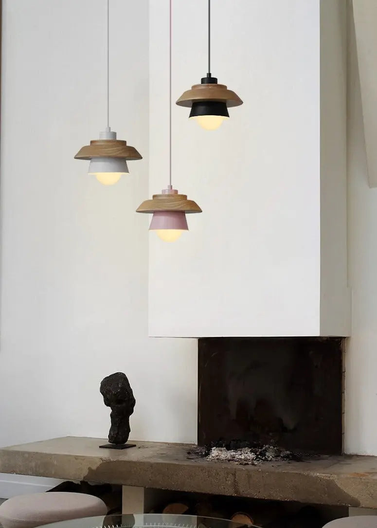Norse Style Wooden Pendant Light Fixture