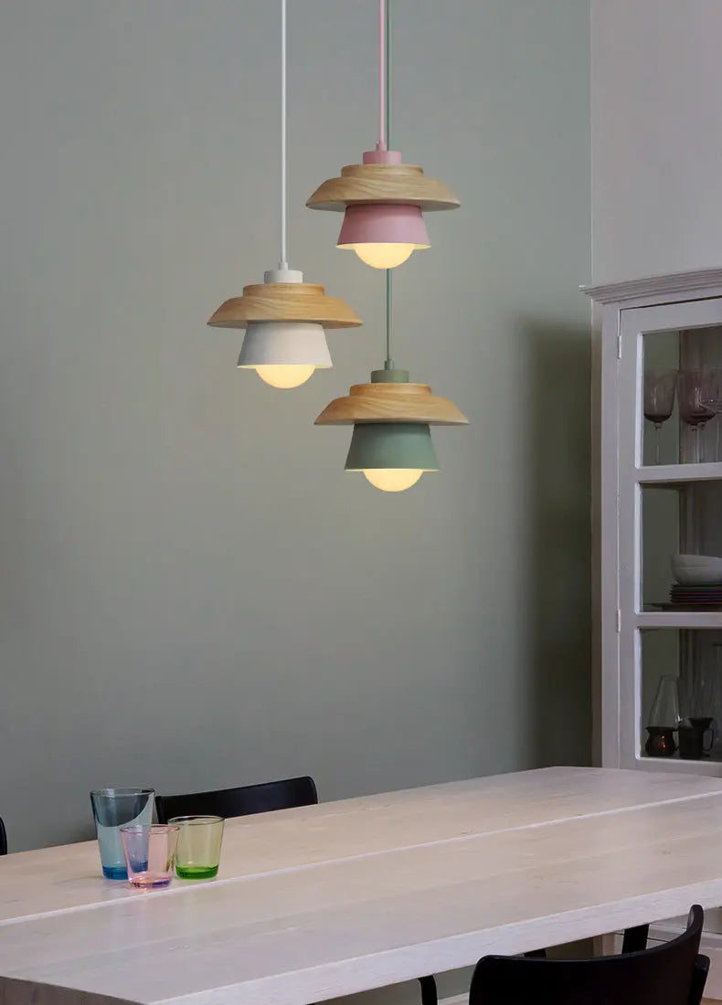 Norse Style Wooden Pendant Light Fixture