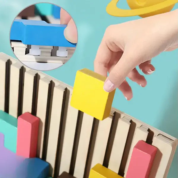 Tetris Wooden Puzzle – Vibrant Construction Game for 5 Years and Older