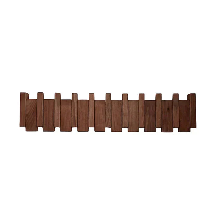 Piano-Style Wooden Coat Rack for Wall – 5 to 8 Hook Capacity