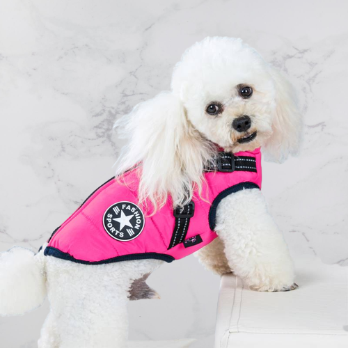 Dog Jacket | Water- & Wind-Resistant | Built-in Harness