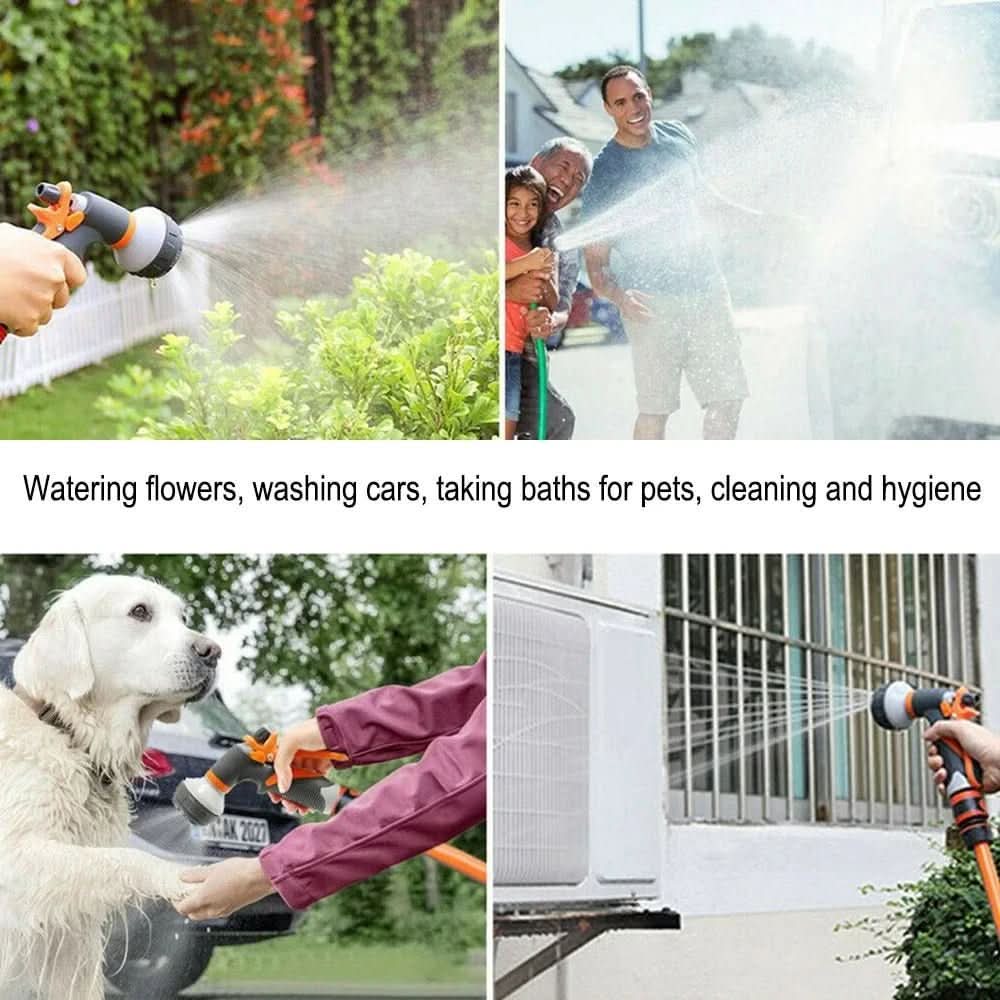 8-Function Ergonomic Garden Hose Sprayer for High Pressure Water Control