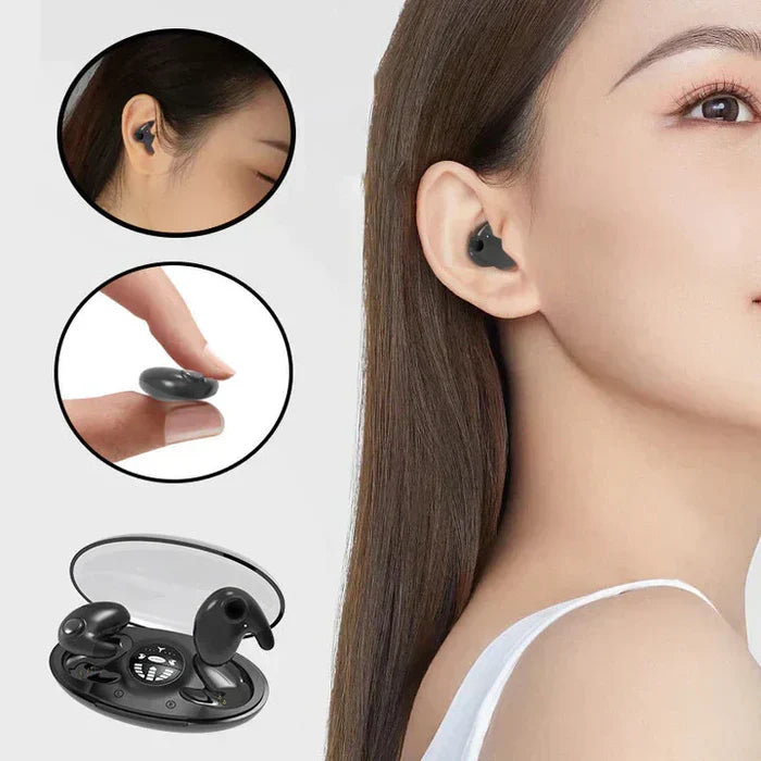 Wireless Mini Earbuds for Sleep with Noise Cancelling and Extended Battery