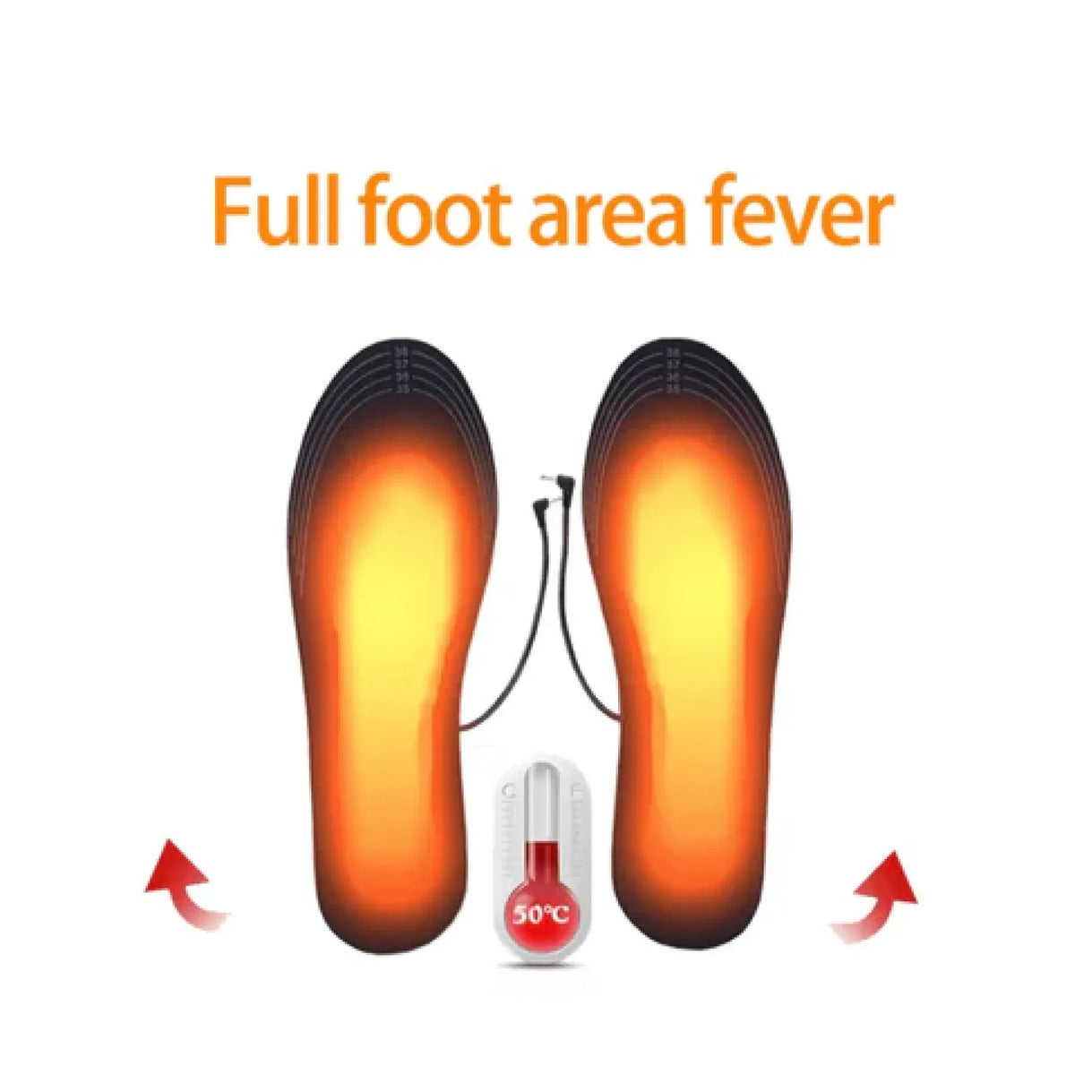 Adjustable Temperature Control Heated Insoles for Outdoor Use