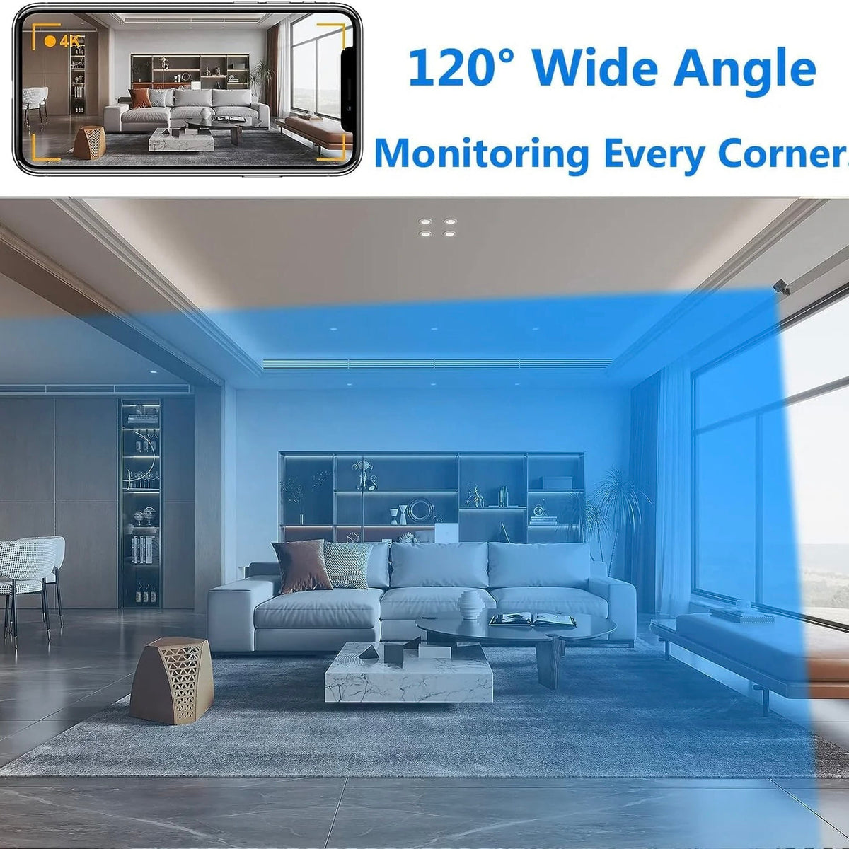 WiFi Indoor Surveillance Camera with Night Vision and Motion Sensor
