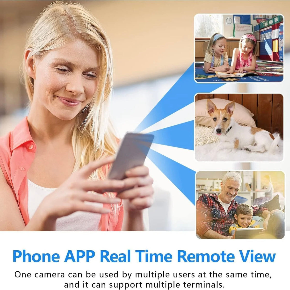 WiFi Indoor Surveillance Camera with Night Vision and Motion Sensor